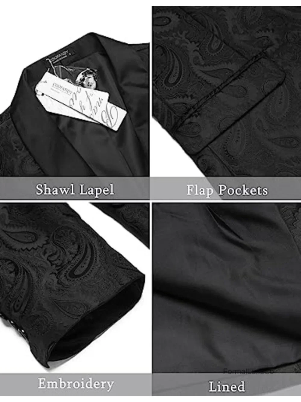 Mens Floral Tuxedo Jacket Paisley Shawl Lapel Suit Blazer for Prom Wedding